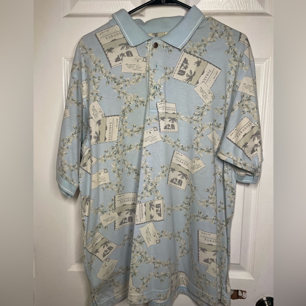 Vintage tropical polo shirt